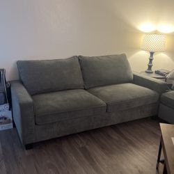 Sofa 80” Grey sofa ( Good Condition )
