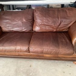 3 Piece Leather Couch, Love Seat And Recliner Set 