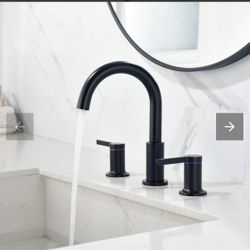 Black Bathroom Faucet 3 hole with Black And Nickel $40 F52