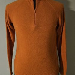 Orange Quarter Zip Sweater 