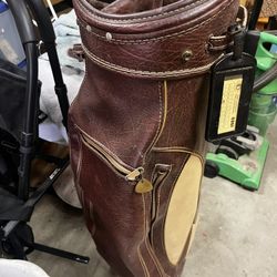 Leather golf  bag