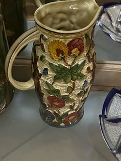 H.J. Wood "Indian Tree" Hand-Painted Ceramic Jug / Pitcher