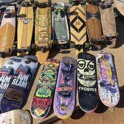 Skateboards Long Boards Cruiser Beach Boards Board Skate Wood Lot Wooden Plank Nike SB