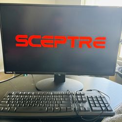 24” Sceptre Computer Monitor w Keyboard 