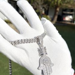 925 Moissanite Chain And Pendant