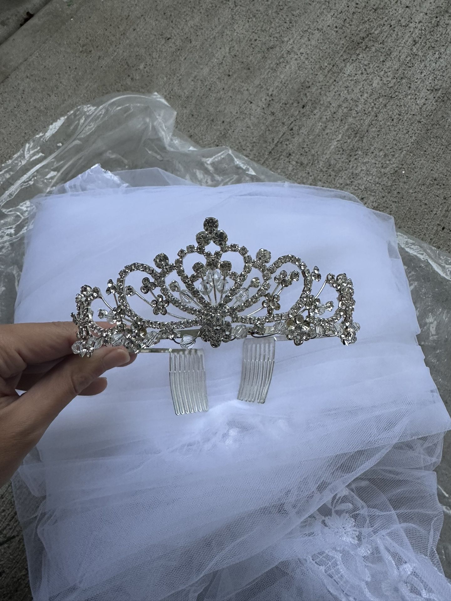 Tiara Crystal Crown Bridal Pageant Headpiece