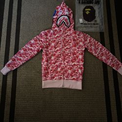 Limited edition pink starburst Bape shark zip up hoodie ‼️LOOK IN DESCRIPTION ‼️