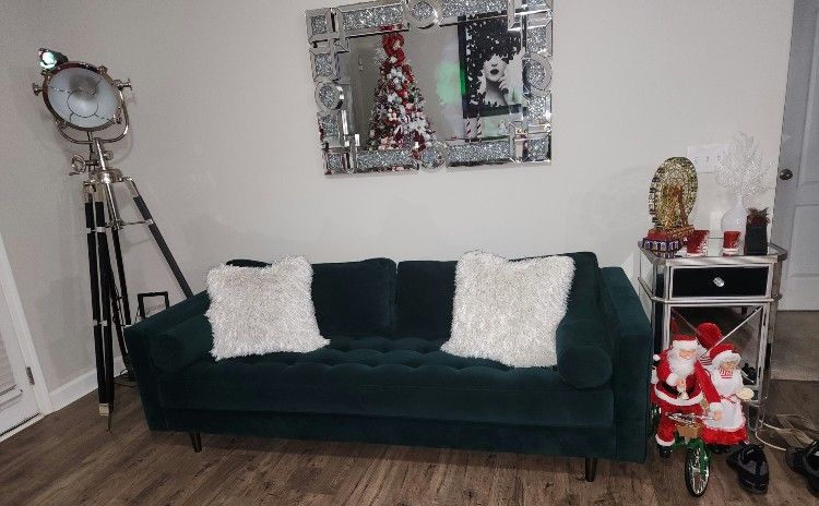 Sofia Vergara- Emerald Plush Living Room Furniture Set