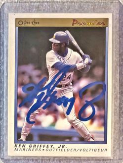 Ken Griffey Jr. Autographed O-Pee-Chee Premier Mariners Card — In-Person Signed