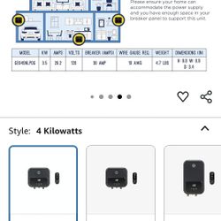 GE Tankless 3.5kw 120v Water Heater