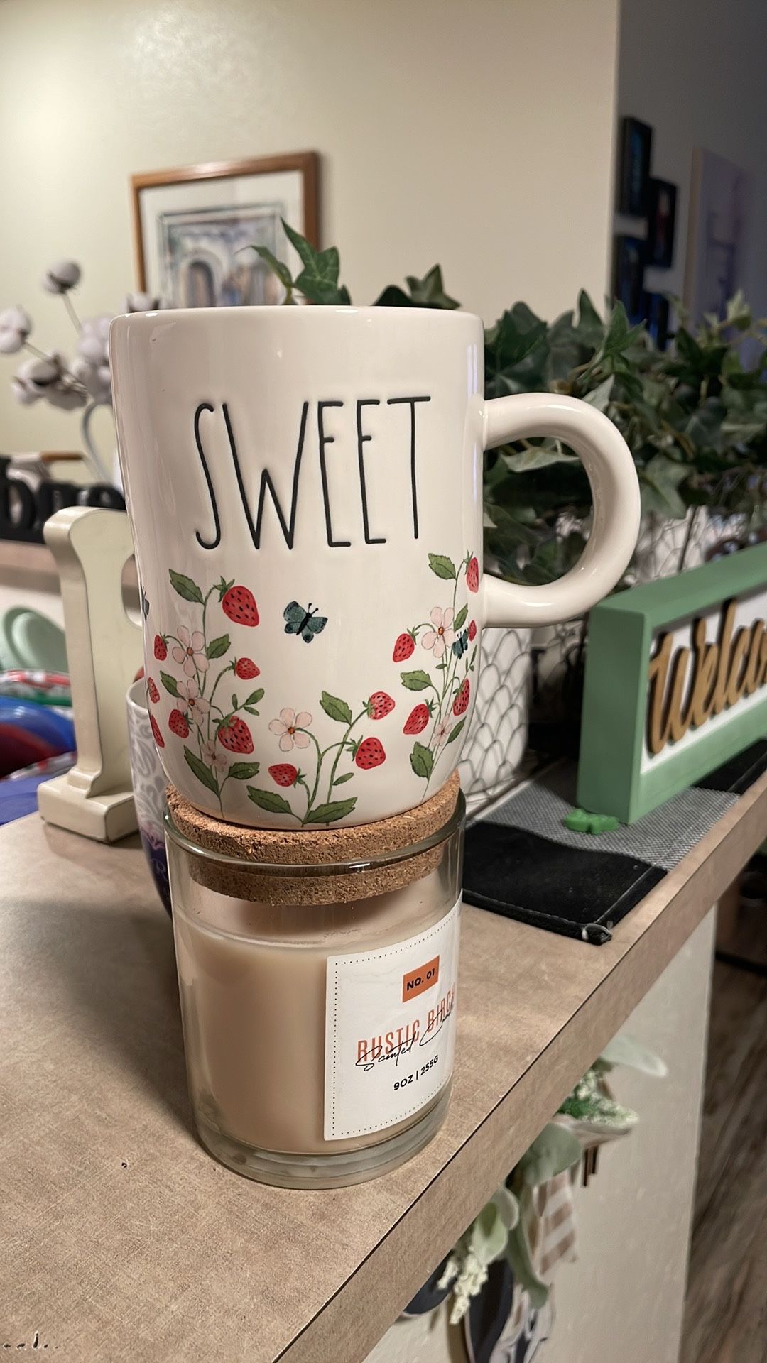 Rae Dunn Artisan Mug “Sweet” Floral Design