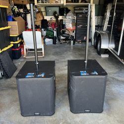 2-QSCs KS118/ Top Speaker Stands