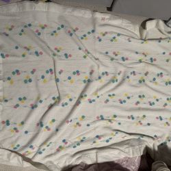 Baby Blanket Balloon White Multicolored 
