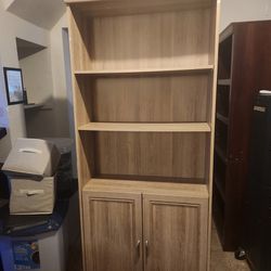 Blonde Wood Bookcase 