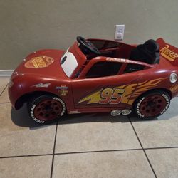 Lightning mcqueen power wheel!