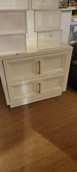 Cream white night stand