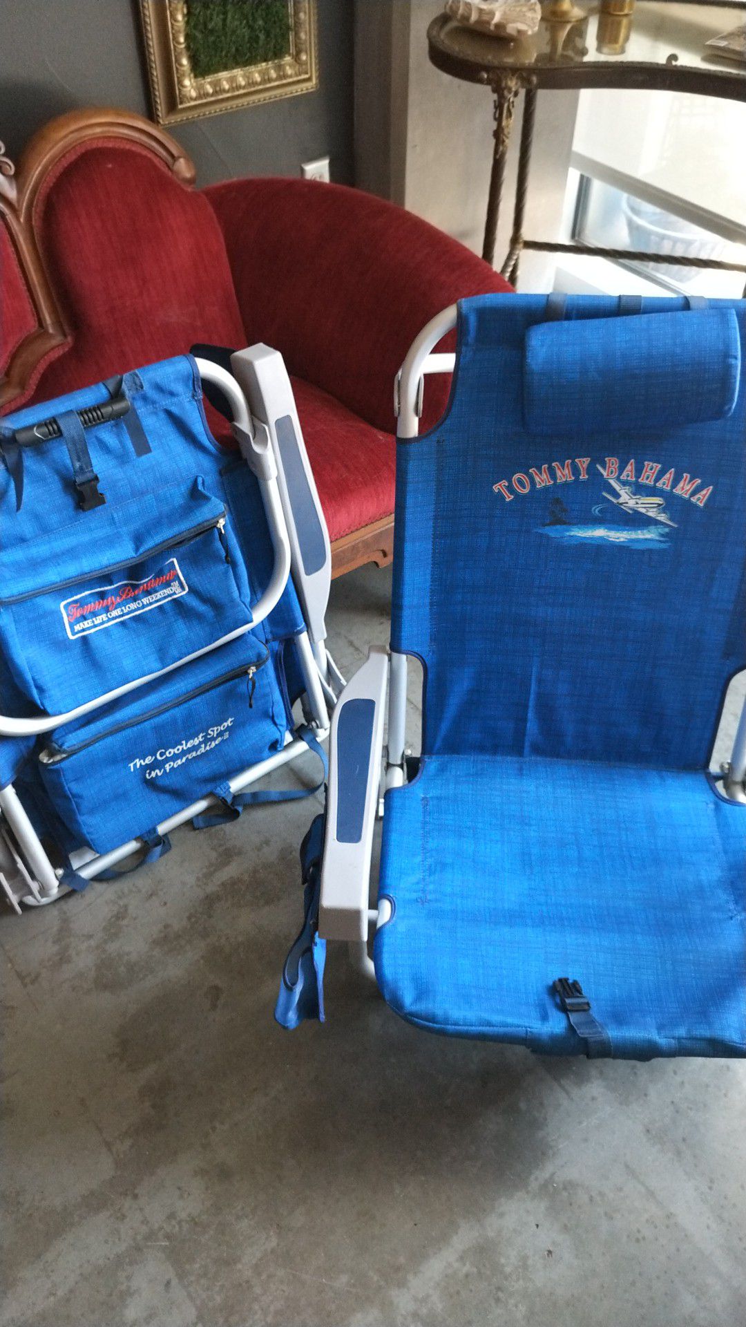 Tommy Bahama backpack chair - pair