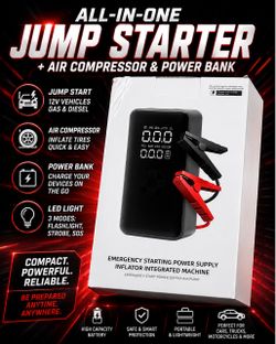 Portable Car Jump Starter|Air Compressor - Brand New!