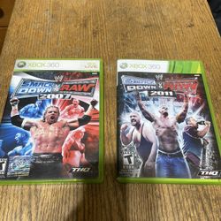 WWE SmackDown vs. Raw 2007 & 2011  (Microsoft Xbox 360, 2006) CIB TESTED WORKING