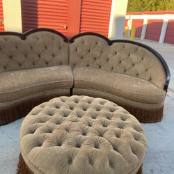 2pc Couch With Ottoman 