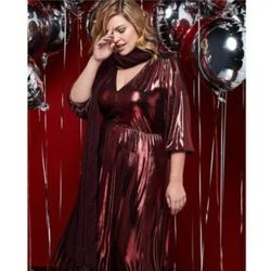 Shiny Red Dress Torrid Plus Size 1 XL