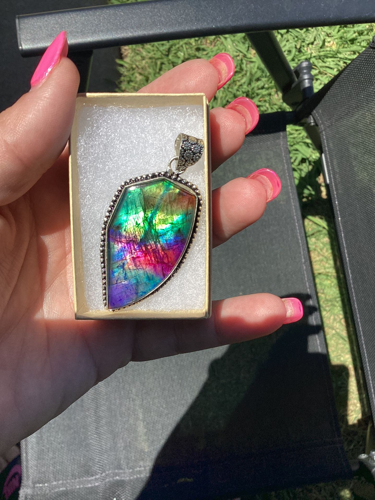 Multicolor labradorite Pendant