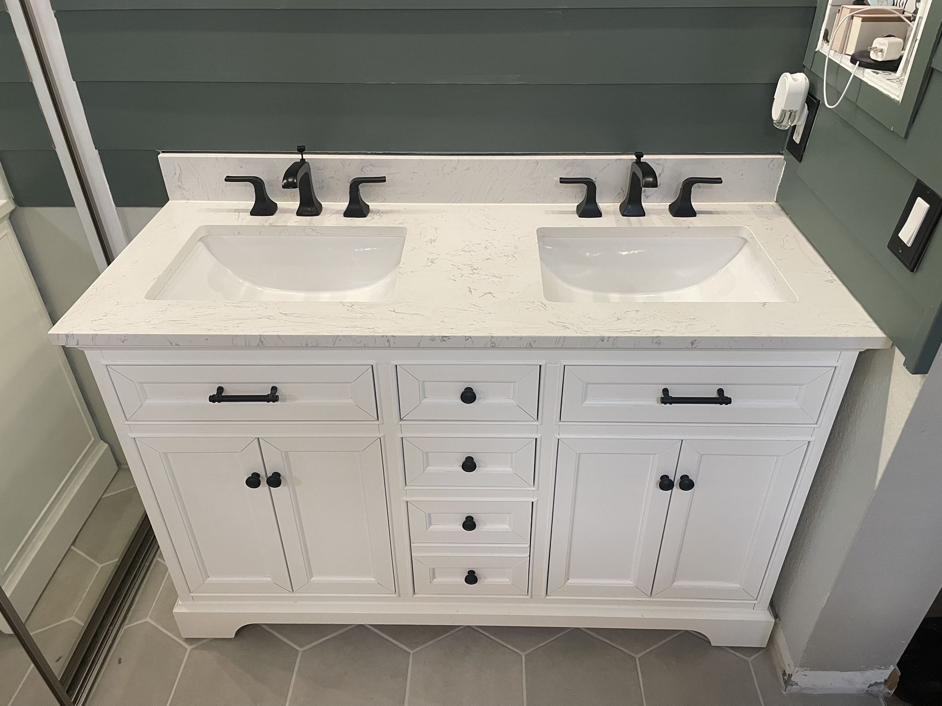 48” White Vanity