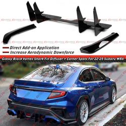 22-25 Subaru WRX Gloss Black Center Diffuser + Corner Spats
