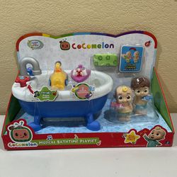 CoComelon Musical Bathtime Playset - Plays Clips of The Bath Song - JJ TomTom
