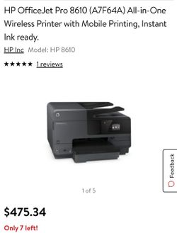 HP OfficeJet Pro 8610 (A7F64A) All-in-One Wireless Printer with Mobile Printing, Instant Ink ready.
