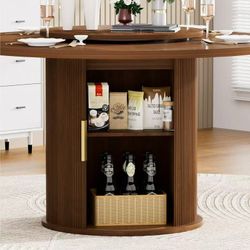 ❤️‍🔥 #B Modern Round Dining Table, 55 Inch