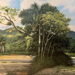 Cuban Award Winning Artist Rensol G Mendez Landscape Painting
