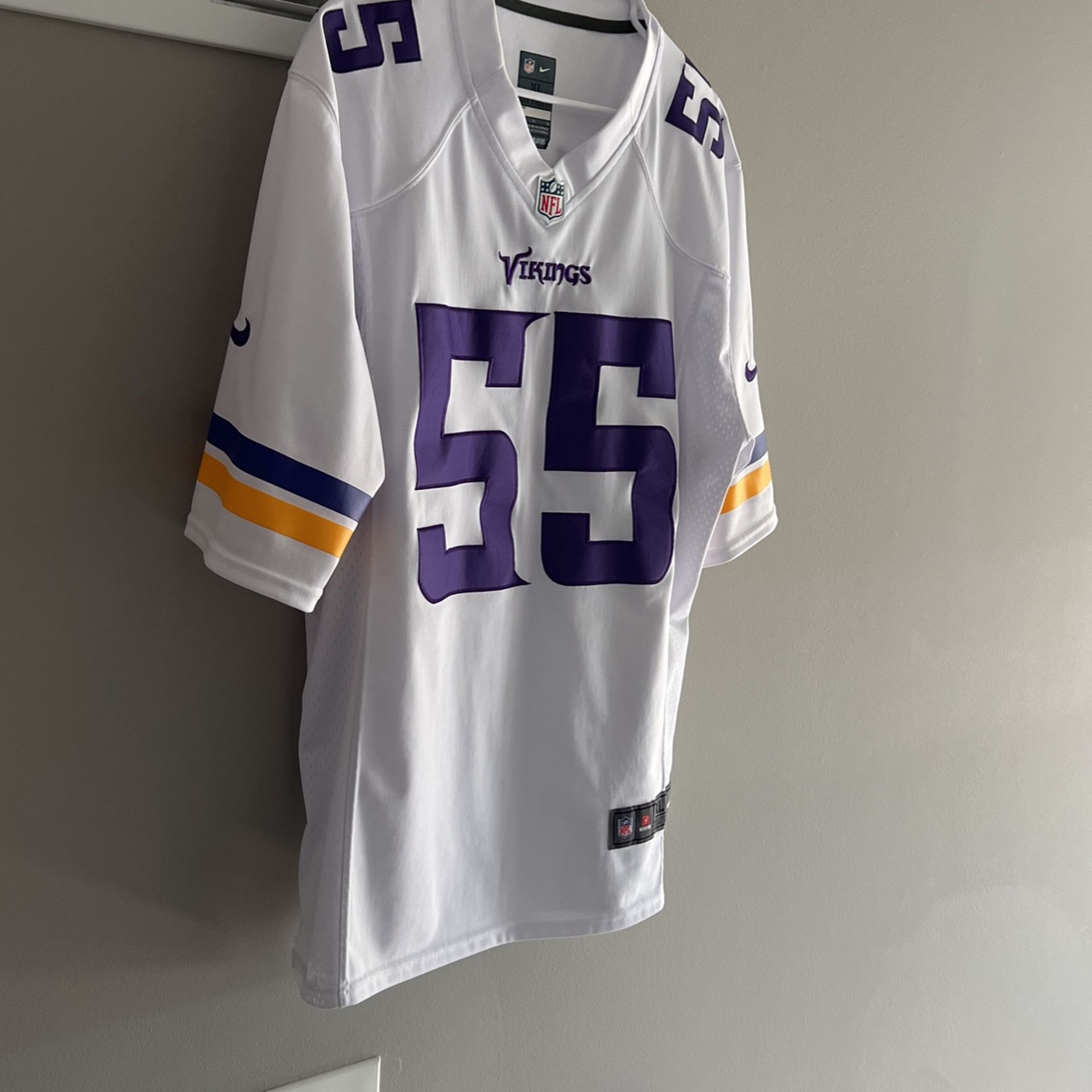 XL Nike Official NFL Vikings White Jersey