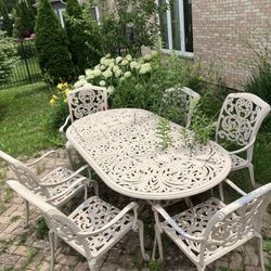 Patio Furniture Set Solid Aluminum 