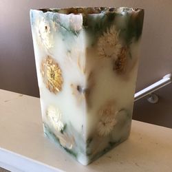 Handmade Dried Flowers Candleholder