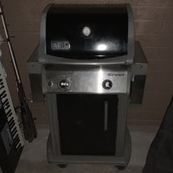 Silver & Black Weber Spirit 2 Burners BBQ Grill