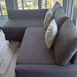 Sectional with sofa pull out bed