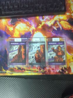 3 Walking Dead  Limited Laser Signagraph Cards (Rick, Negan, Governor)