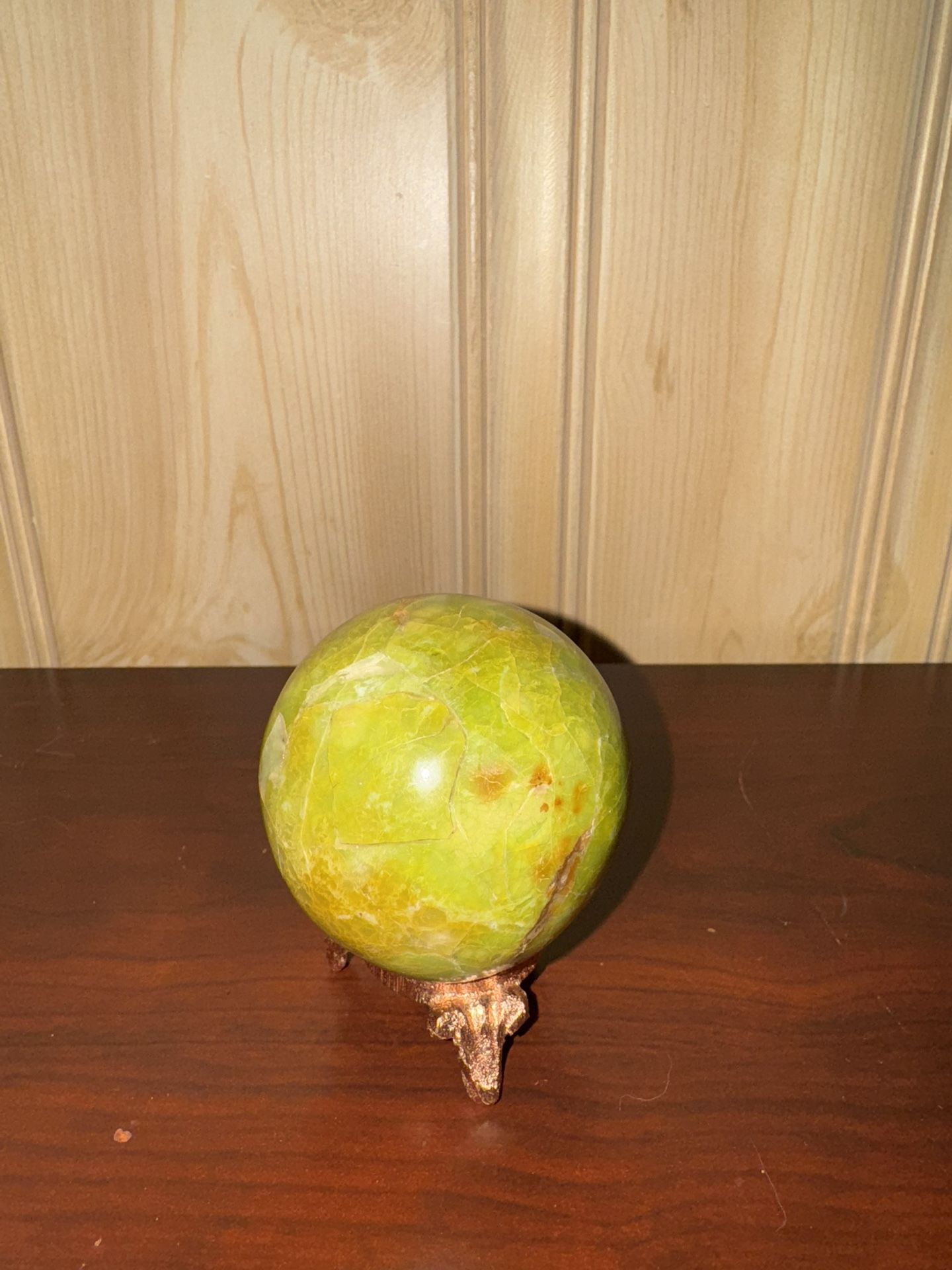 Green Serpentine Sphere Crystal