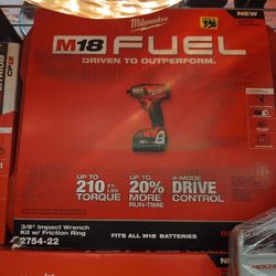 Milwaukee M18 Fuel 3/8" Impact Wrench Kit With Friction Ring