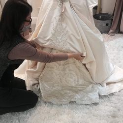 Wedding Gown with Matching Veil and Tiara
