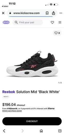 Mens 9 Reebok Iverson like new 45$