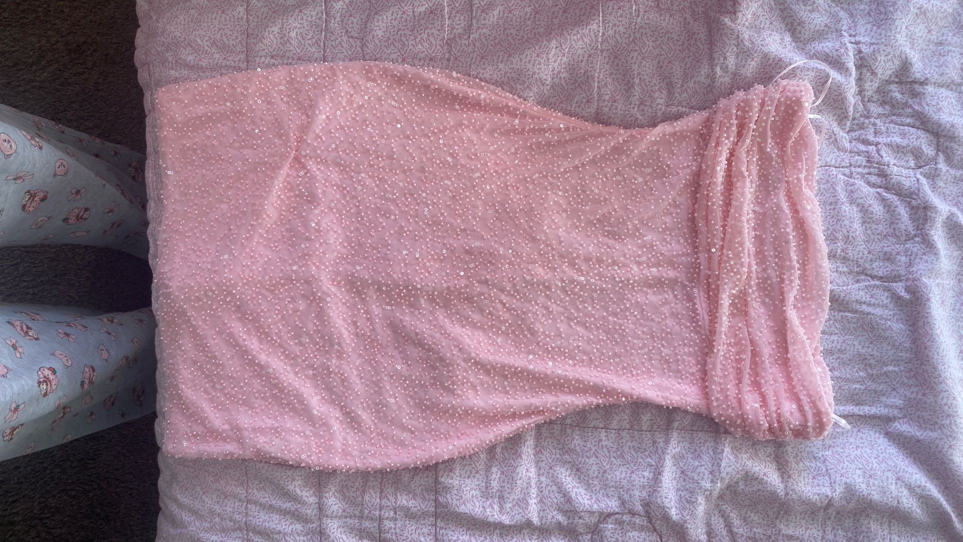 Strapless Pink Dress Size S