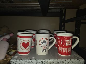 20 pcs of assorted mugs with hearts