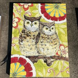 Owl Photo with Writing on Canvas