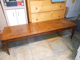 Vintage Baker Furniture #3542 Vivid Pattern Walnut Top Burl Coffee Table MCM