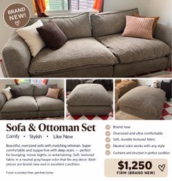 Couch and matching ottoman