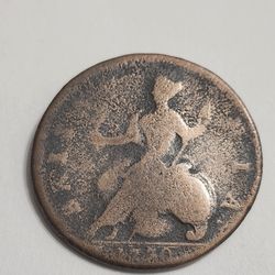 1770 Half Penny Antique Coin