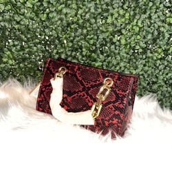 Red Snake Print Crossbody- Brand New from Glamorous Accessories