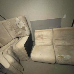 5- L shaped comfy sofa chairs $50 OBO